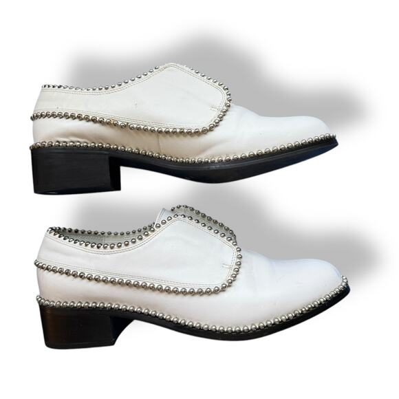 Matisse Alexa Studded Laceless Derby Vegan Leather Oxford Shoes RARE - Picture 3 of 8